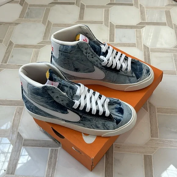 Nike blazer mid '77 sneakers in denim size